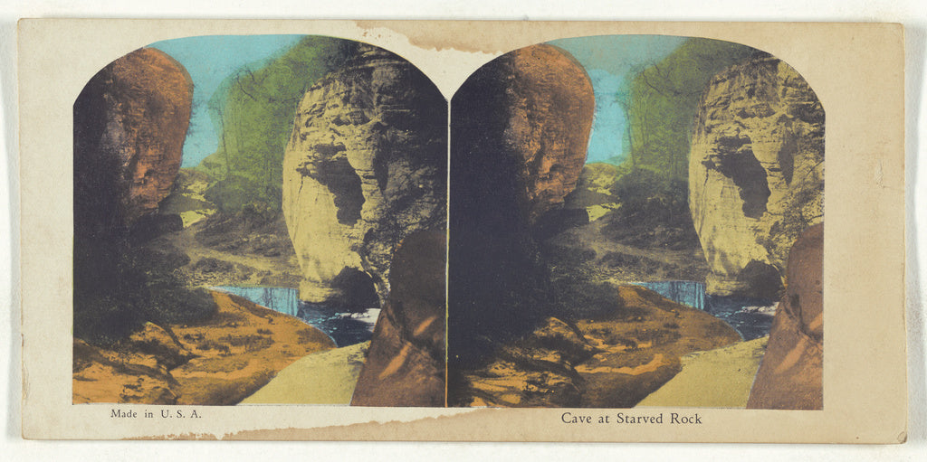 Unknown maker, American:Cave at Starved Rock, Poster Print Wall Art