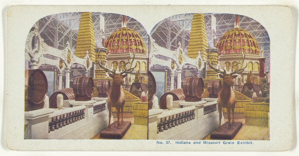Unknown maker, American:Indiana and Missouri Grain Exhibit., Poster Print Wall Art
