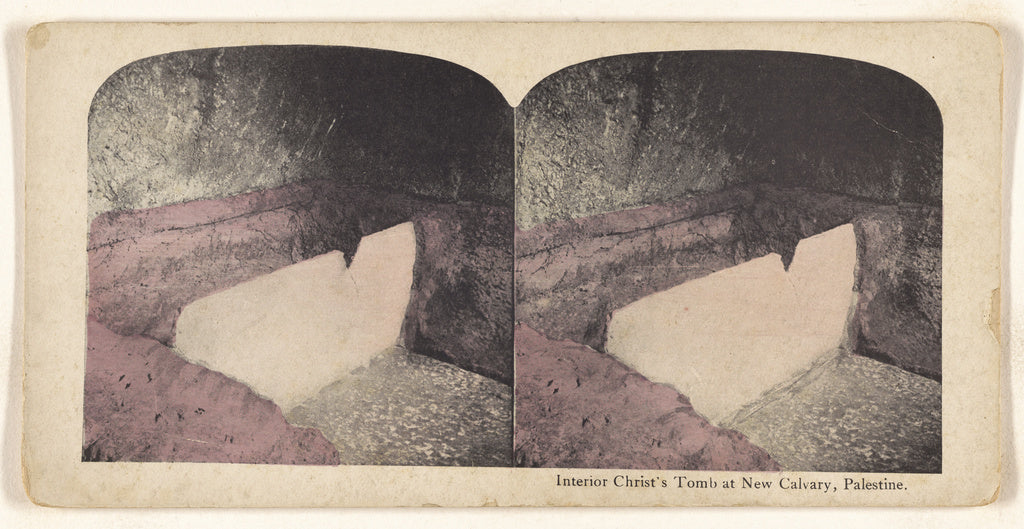 Unknown:Interior Christ's Tomb at New Calvary, Palestine., Poster Print Wall Art