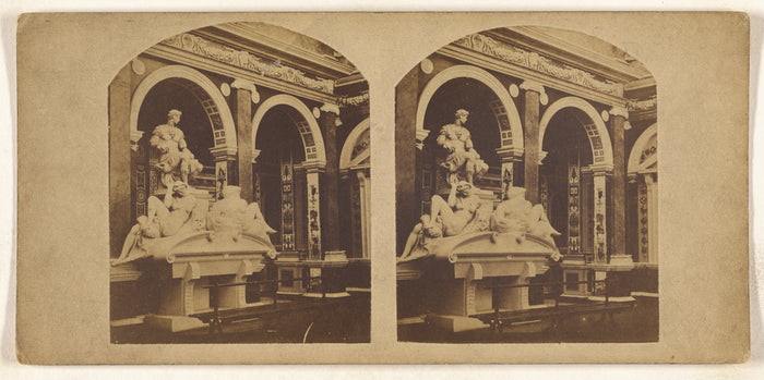 Unknown maker, British:[Statues in museum],16x12