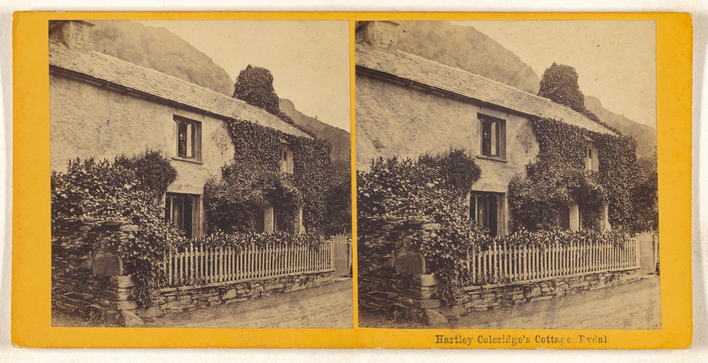 Unknown maker, British:Hartley Coleridge's Cottage, Rydal., Poster Print Wall Art