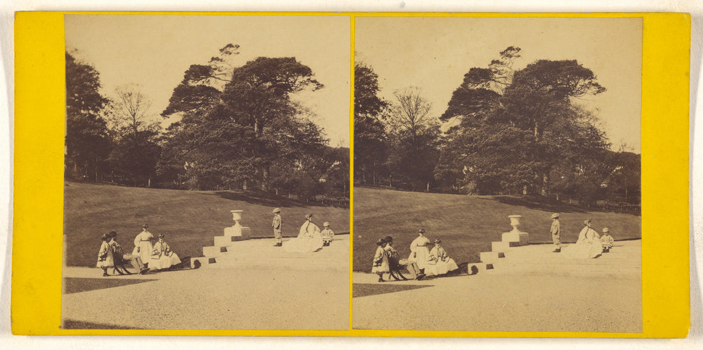 Unknown maker, British:[Family at unidentified British park], Poster Print Wall Art