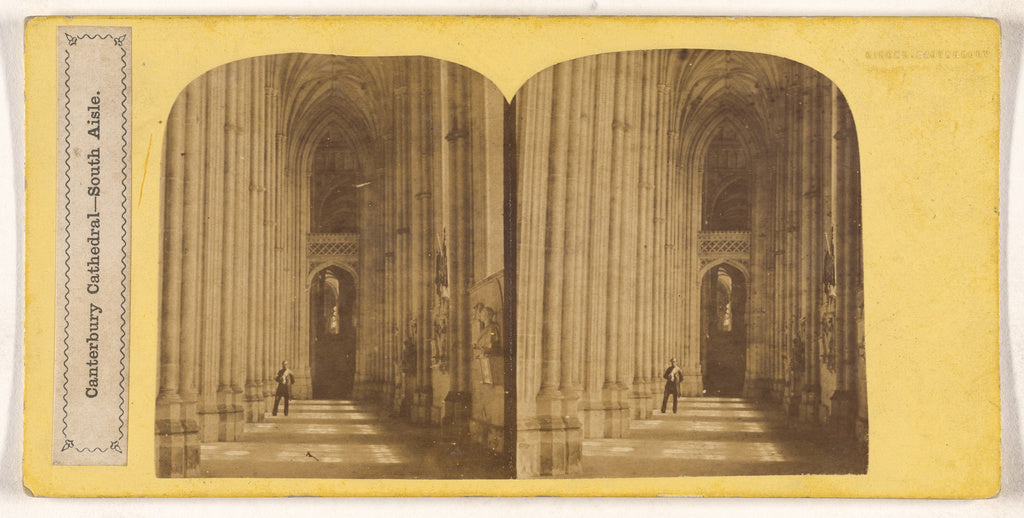 Unknown maker, British:Canterbury Cathedral - South Aisle., Poster Print Wall Art