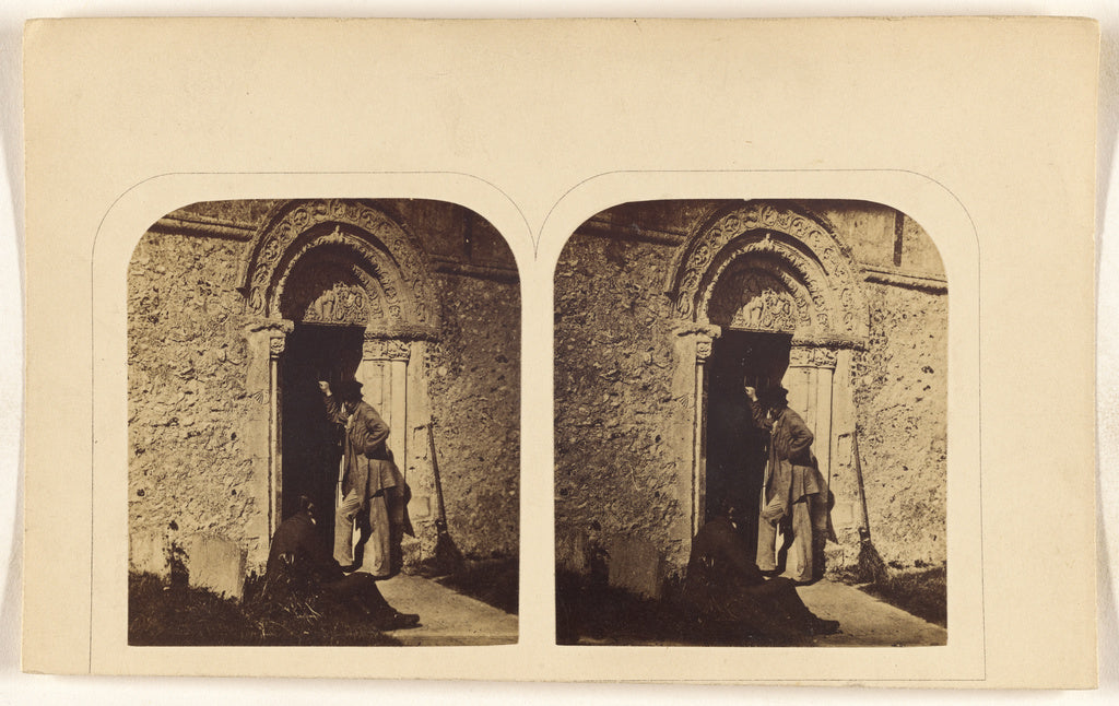 Unknown maker, British:[South Door of Barfreston Church, Ken, Poster Print Wall Art