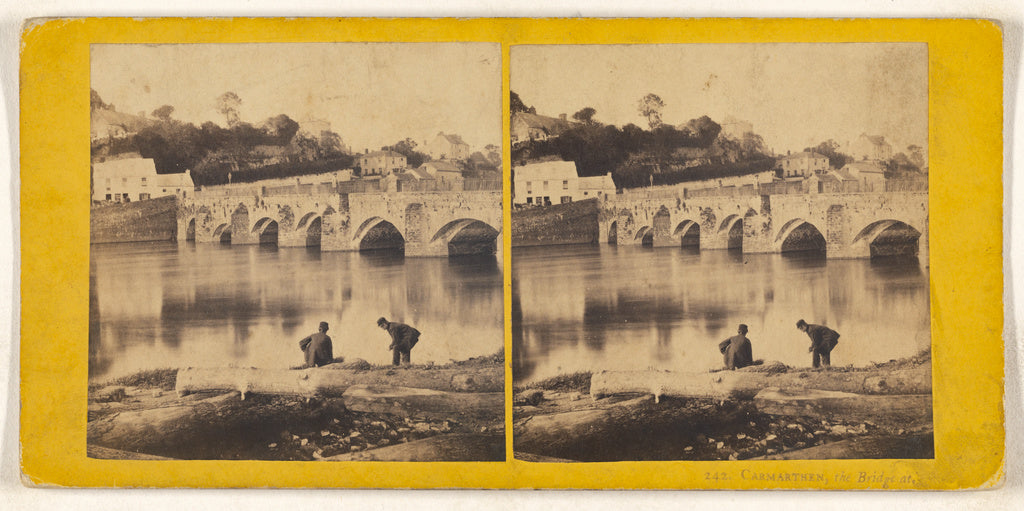Unknown maker, British:Carmarthen, the Bridge at., Poster Print Wall Art