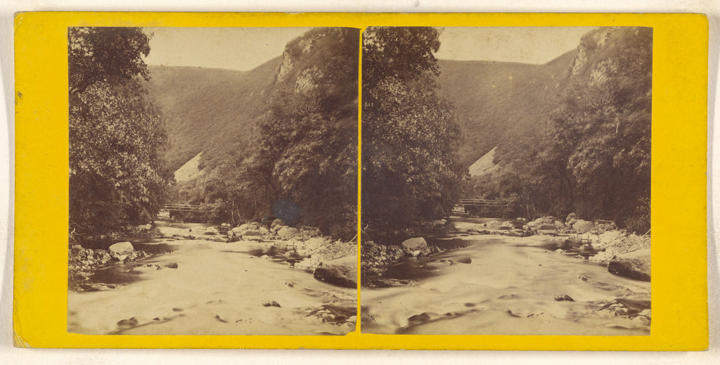 Unknown maker, British:[Looking down E. Lyn, from Watersmeet, Poster Print Wall Art
