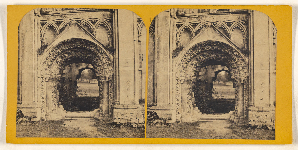 Unknown maker, British:[Norman Doorway, Glastonbury Abbey], Poster Print Wall Art