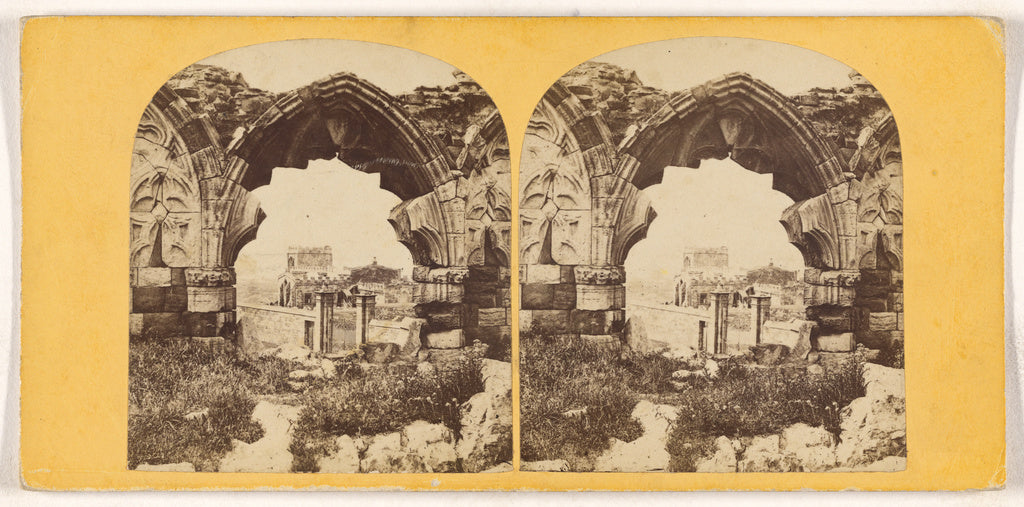 Unknown maker, British:Whitby Abbey - View thro' West Door., Poster Print Wall Art