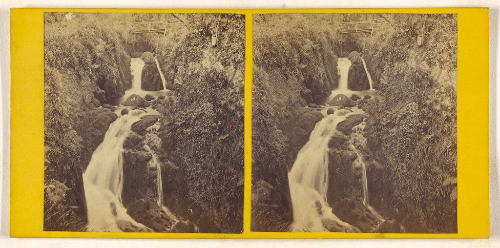 Unknown maker, British:[The Highes(?) Waterfall - Coombe Val, Poster Print Wall Art