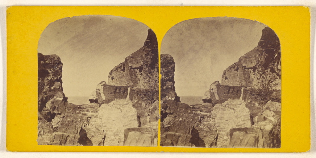 Unknown maker, British:[Rocks, unidentified British coast], Poster Print Wall Art
