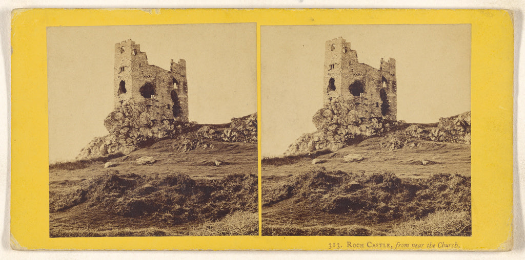 Unknown maker, British:Roch Castle, from near the Church., Poster Print Wall Art