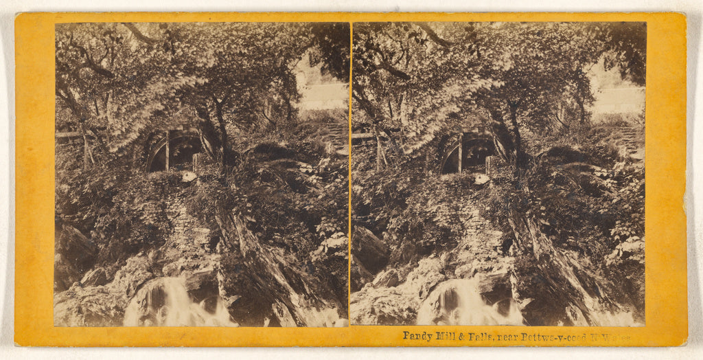 Unknown maker, British:Pandy Mill & Falls, near Bettws-y-coe, Poster Print Wall Art