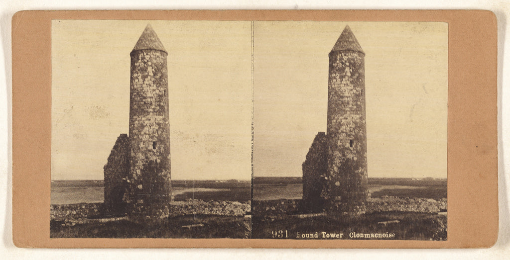 Unknown maker, British:Round Tower. Clonmacnoise., Poster Print Wall Art