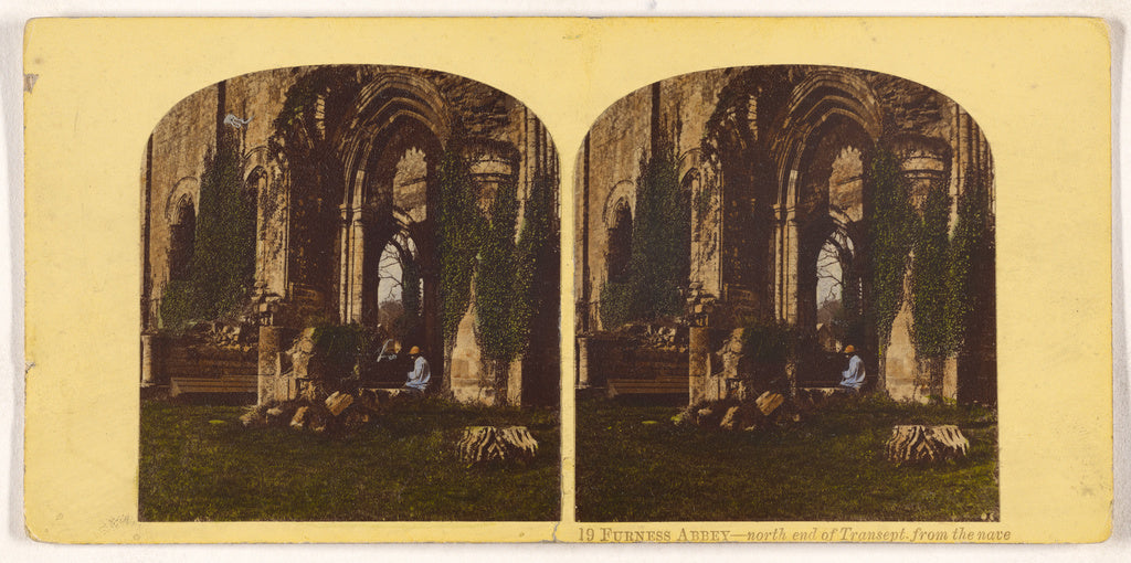 Unknown maker, British:Furness Abbey - north end of Transept, Poster Print Wall Art