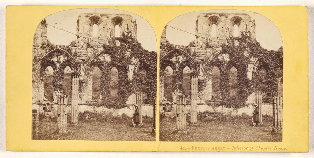 Unknown maker, British:Furness Abbey. - Interior of Chapter , Poster Print Wall Art