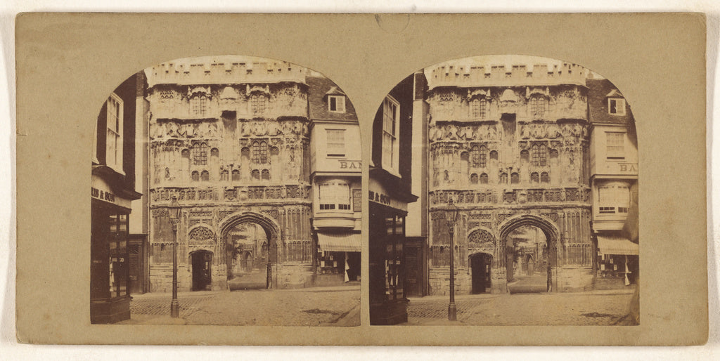 Unknown maker, British:[Christ Church Gateway, Canterbury], Poster Print Wall Art