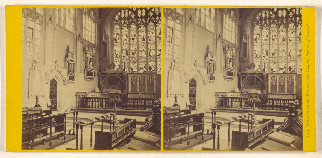 Unknown maker, British:Stratford On Avon - The Church, Inter, Poster Print Wall Art