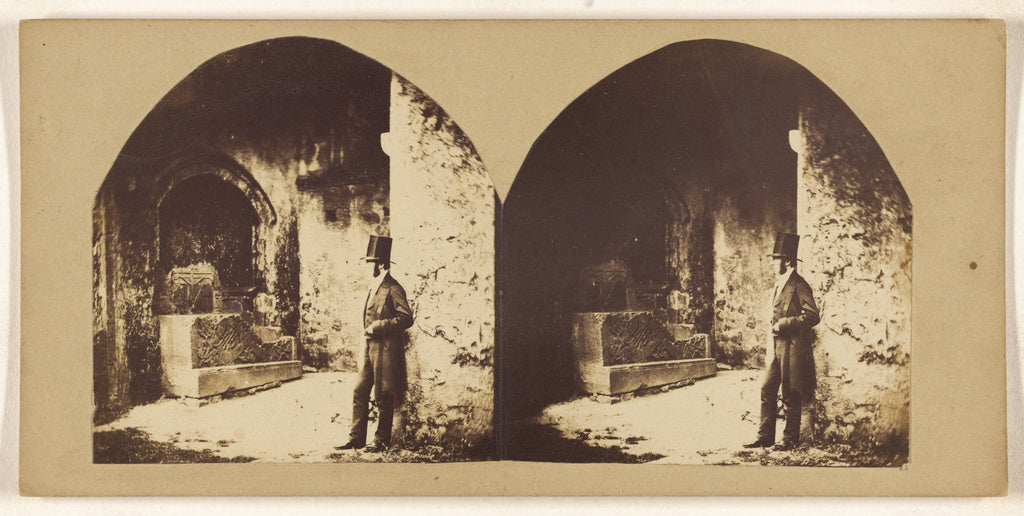 Unknown maker, British:[Baptismal Font. Castle of Cashel. (C, Poster Print Wall Art