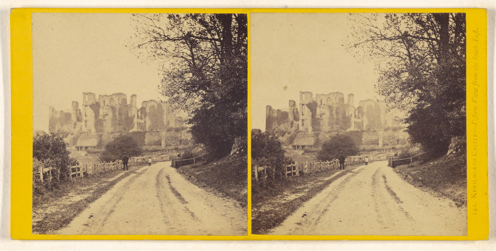 Unknown maker, British:Kenilworth Castle - Distant View from, Poster Print Wall Art