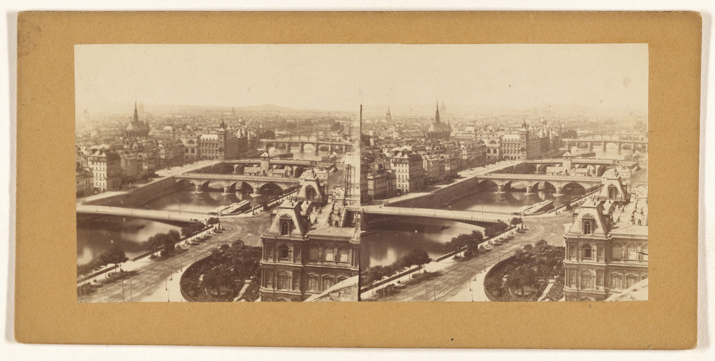 Unknown maker, French:[Panorama of Paris, France], Poster Print Wall Art