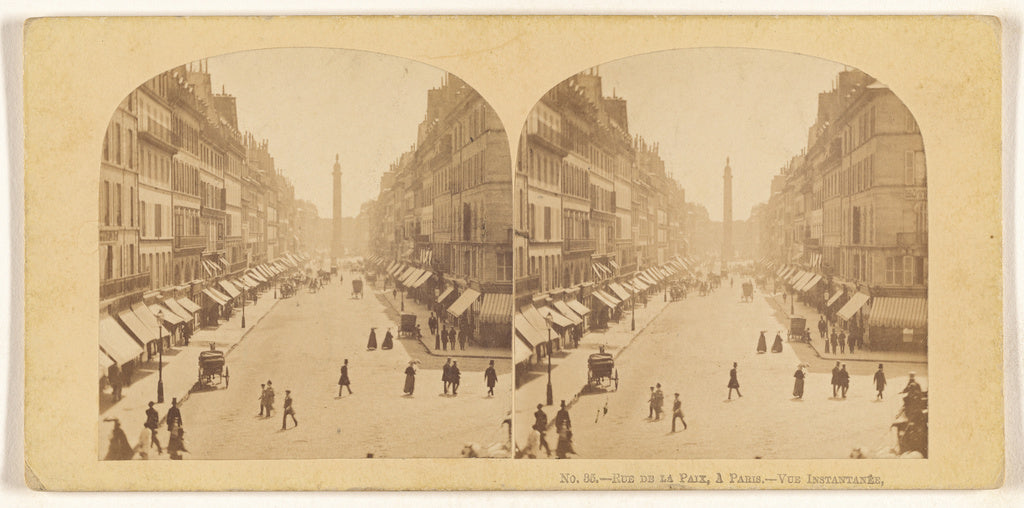 Unknown maker, French:Rue de la Paix, a Paris. - Vue Instant, Poster Print Wall Art
