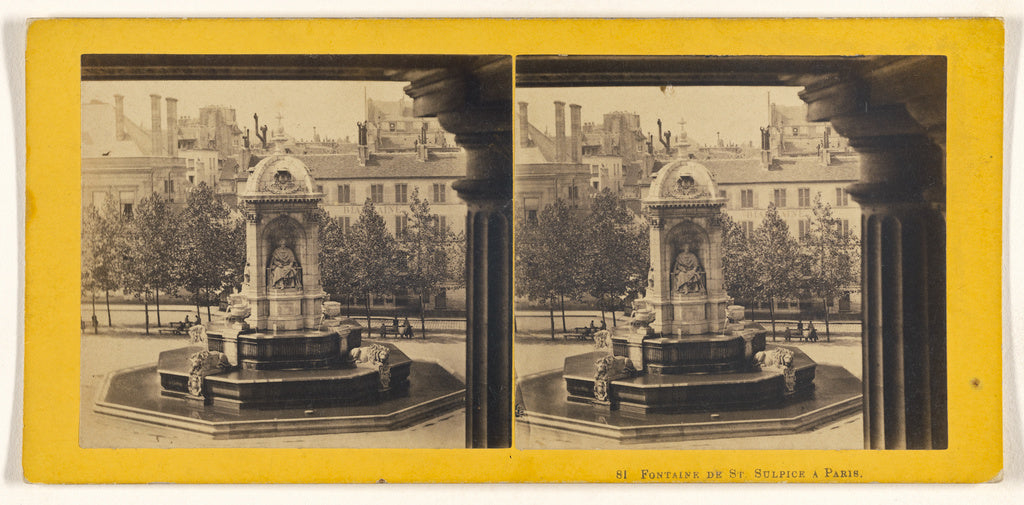 Unknown maker, French:Fontaine de St. Sulpice, a Paris., Poster Print Wall Art