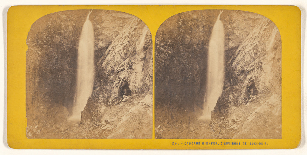 Unknown maker, French:Cascade d'Enfer, (Environs de Luchon)., Poster Print Wall Art