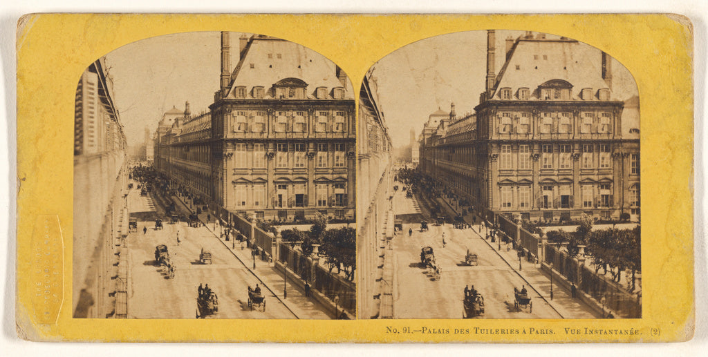 Unknown maker, French:Palais des Tuileries a Paris. Vue Inst, Poster Print Wall Art