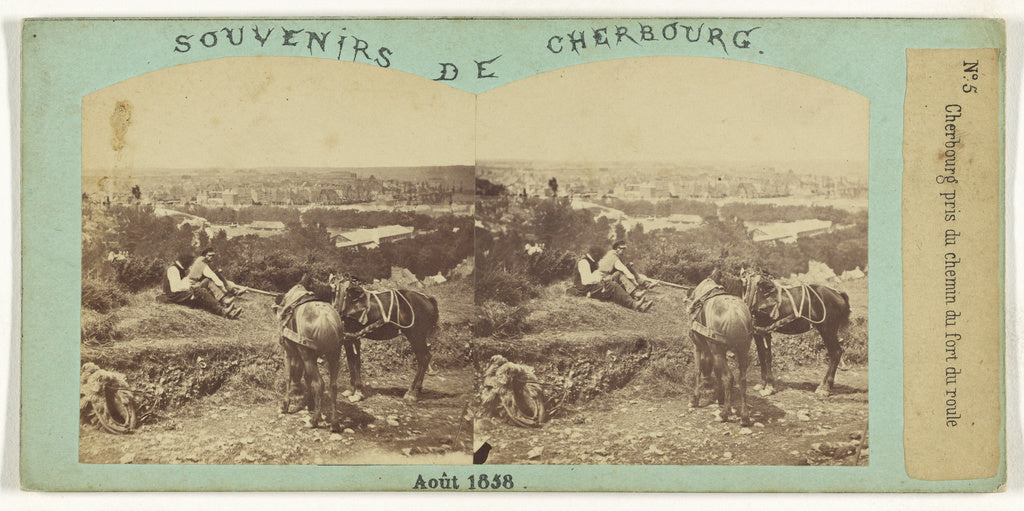 Unknown maker, French:Cherbourg pris du chemin du fort du ro, Poster Print Wall Art
