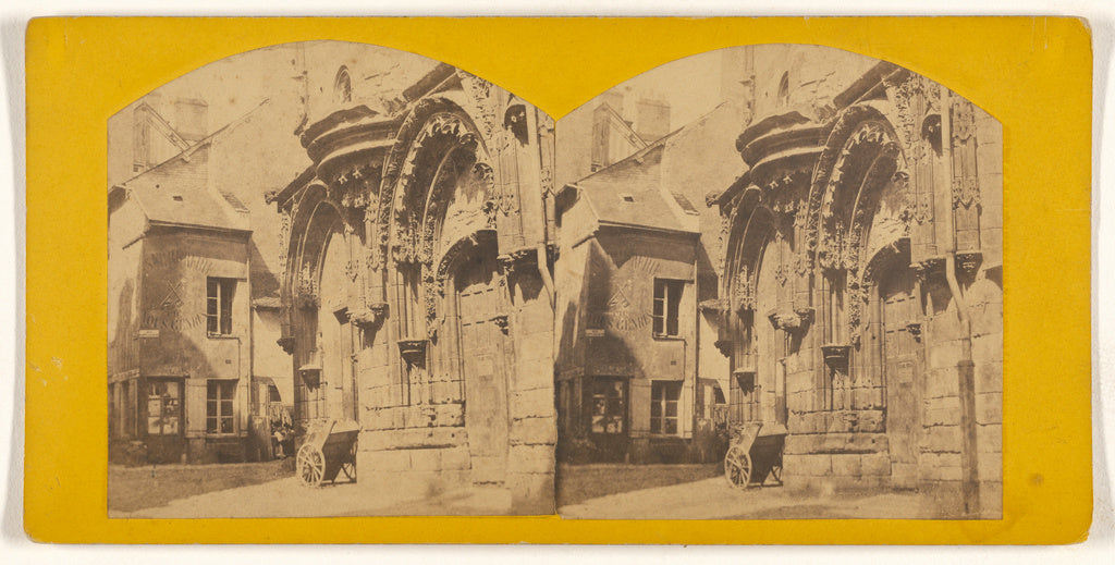 Unknown maker, French:[Detail of arch, French architecture], Poster Print Wall Art