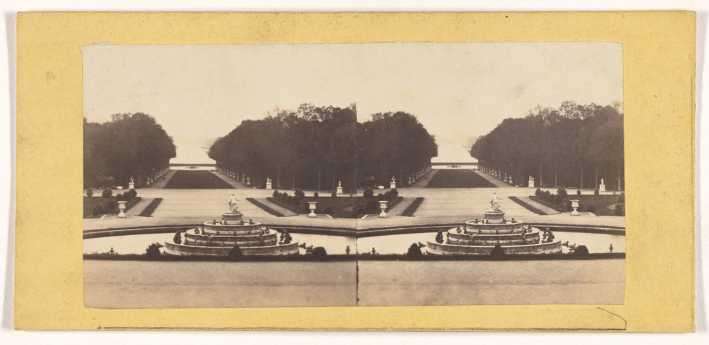 Unknown maker, French:[Fountain, French park or estate], Poster Print Wall Art