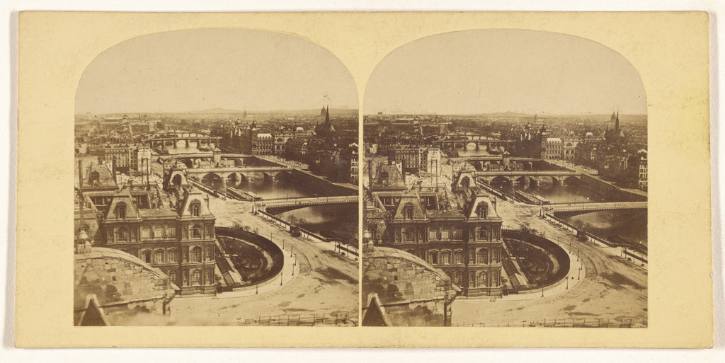 Unknown maker, French:[High angle view of the Seine, Paris, , Poster Print Wall Art