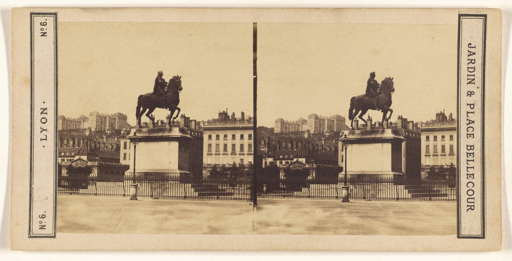 Unknown maker, French:Lyon. Jardin & Place Bellecour., Poster Print Wall Art