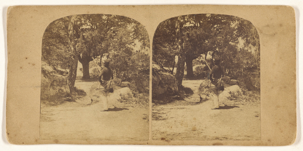Unknown maker, French:[Foret de Fontainebleau, Le Chasseur], Poster Print Wall Art