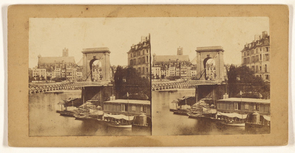 Unknown maker, French:[Le pont Louis Philippe], Poster Print Wall Art