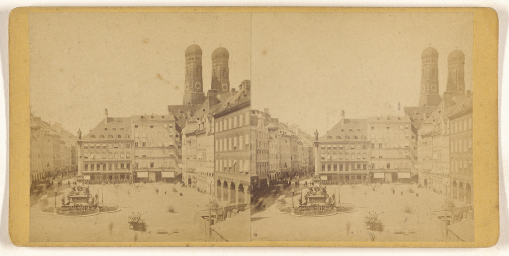 Unknown maker, German:[Marienplatz.], Poster Print Wall Art