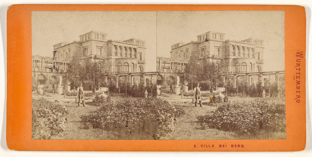 Unknown maker, German:Wurtemberg. K. Villa bei Berg., Poster Print Wall Art