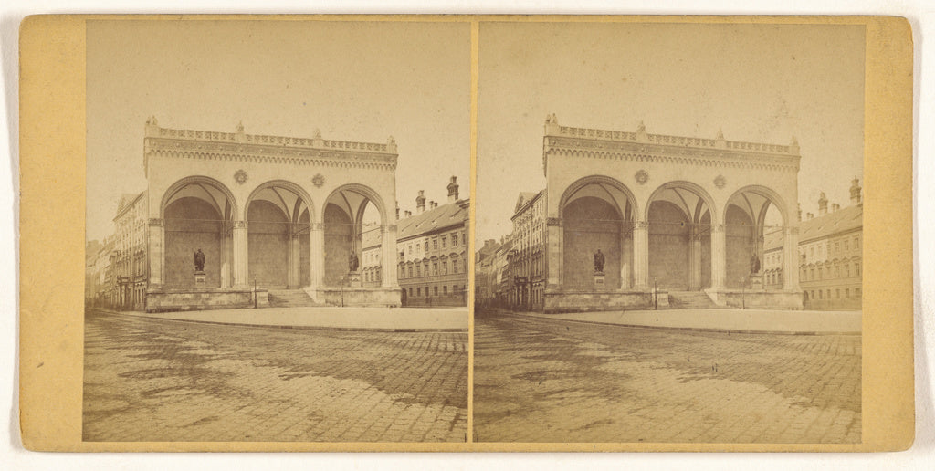 Unknown maker, German:Munchen. Die Feldherrnhalle., Poster Print Wall Art