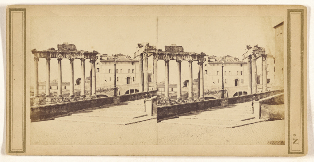 Unknown maker, Italian:[Temple of Saturn at Rome],16x12"(A3)Poster