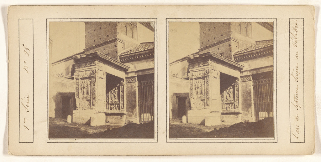 Unknown maker, Italian:[L'arc de Septime Severe au Velabre], Poster Print Wall Art