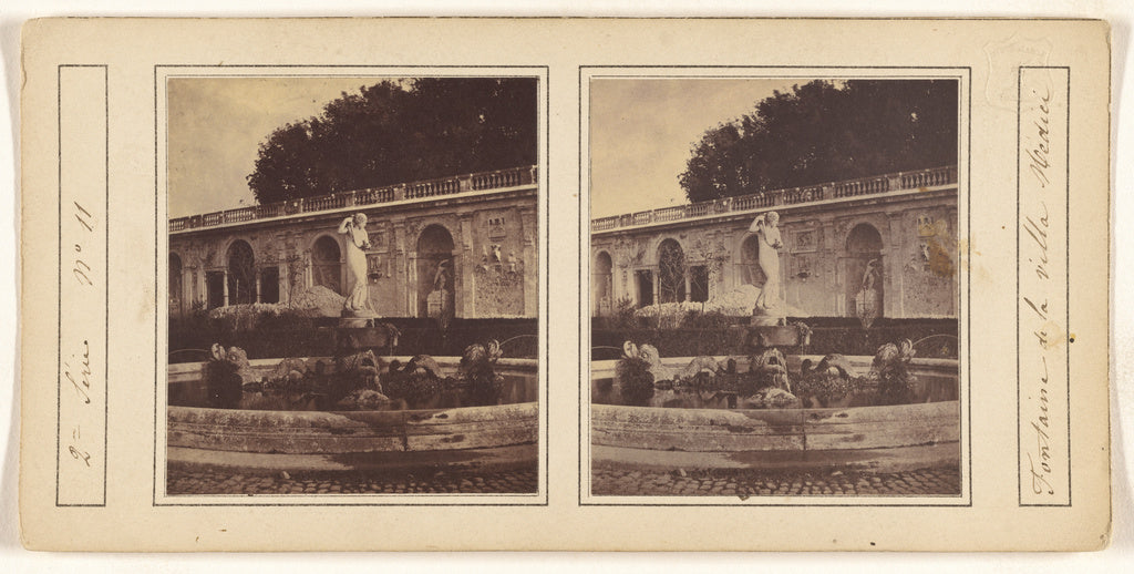 Unknown maker, Italian:[Fontaine de la villa Medici], Poster Print Wall Art
