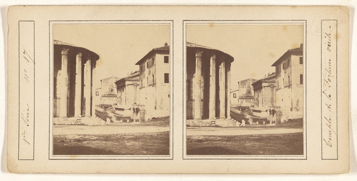 Unknown maker, Italian:[Temple de la Fortune virile],16x12