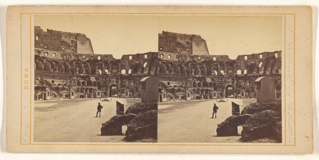 Unknown maker, Italian:[Interior of the Colosseum, Rome], Poster Print Wall Art