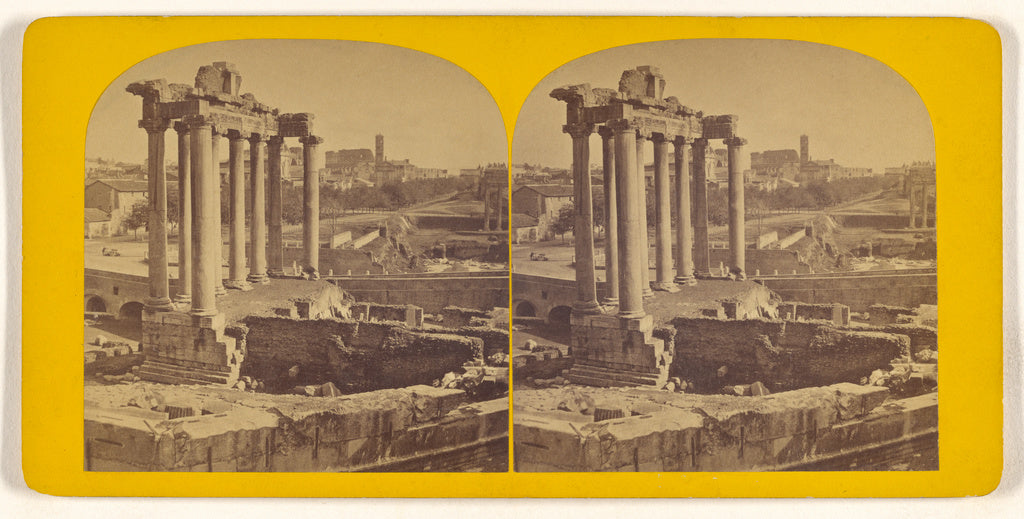 Unknown maker, Italian:[Temple de Saturne, Rome], Poster Print Wall Art