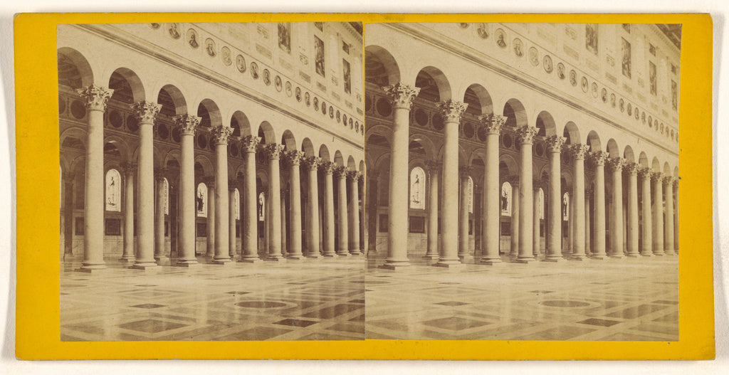 Unknown maker, Italian:[Rome. Interior of St. Paul's Church], Poster Print Wall Art