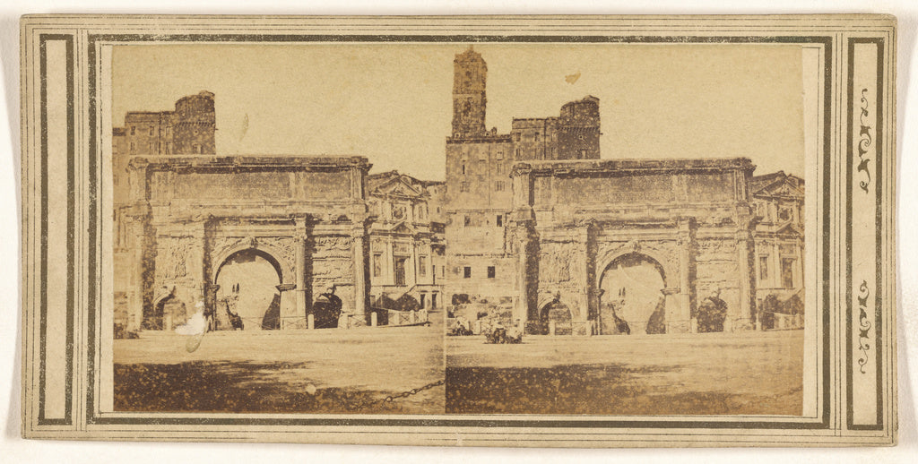 Unknown maker, Italian:[Unidentified building with arch, Rom, Poster Print Wall Art