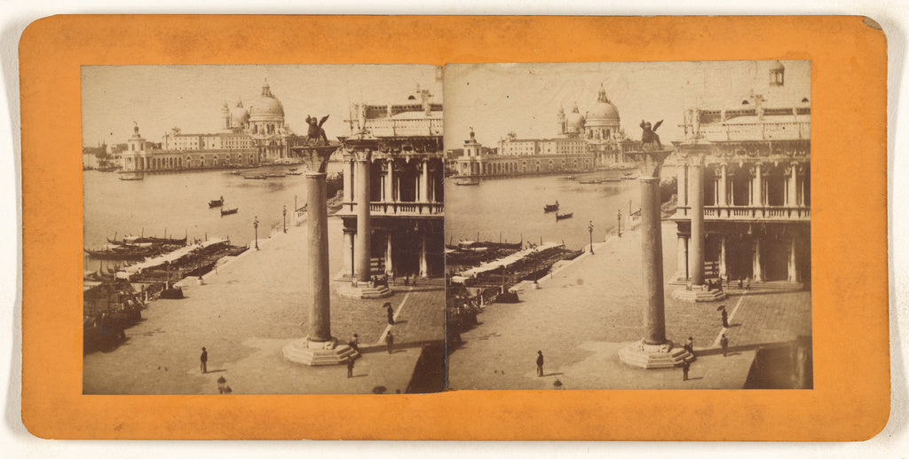 Unknown maker, Italian:[Piazza San Marco and Lion of Venice , Poster Print Wall Art