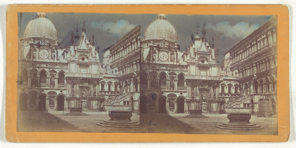 Unknown maker, Italian:[Court Yard of Palace, Venice], Poster Print Wall Art