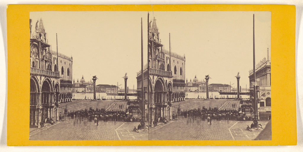 Unknown maker, Italian:[Piazzetta con le 2 Colonne], Poster Print Wall Art