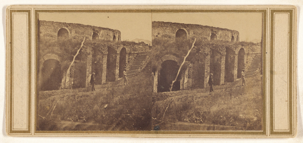 Unknown maker, Italian:[Exterior of Amphitheater, Pompei], Poster Print Wall Art